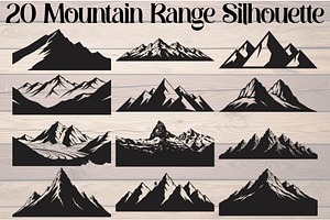 Mountain Range Silhouette, an Object Graphic by Designer_Momina