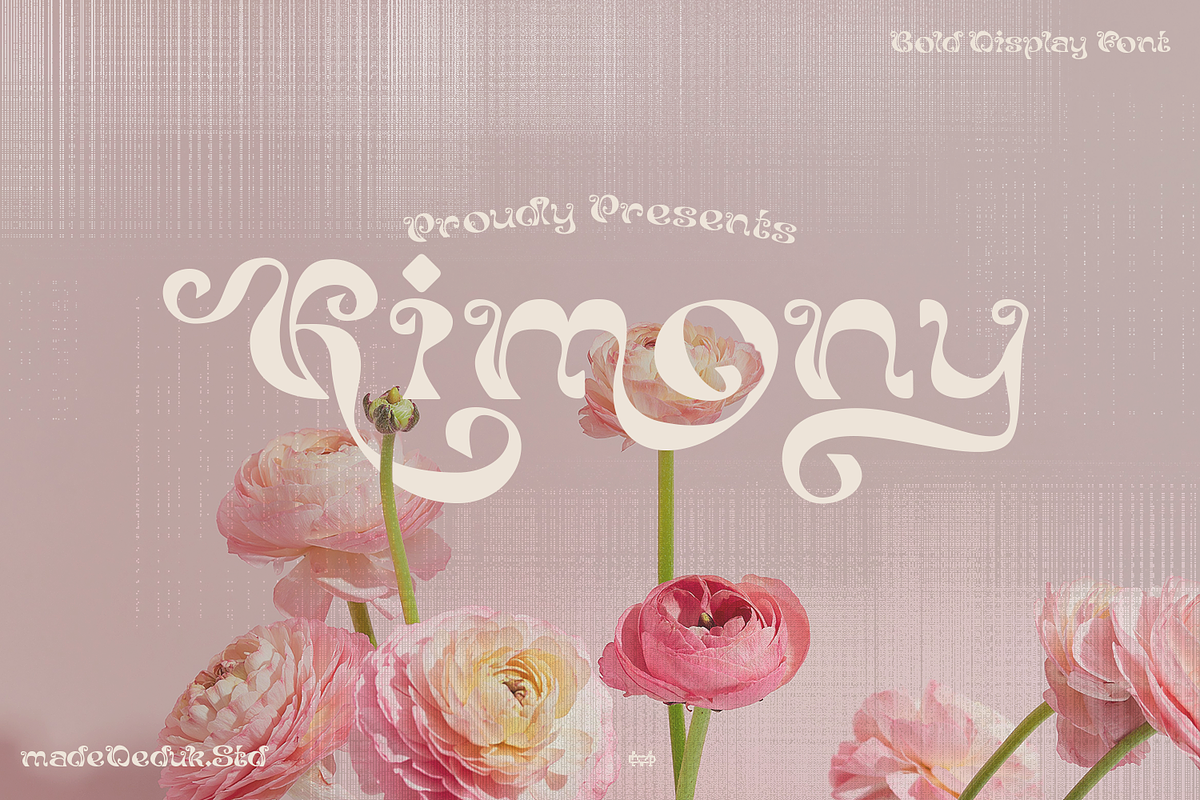 Kimony Display Font, a Font by madeDeduk (Photo 1 of 10)