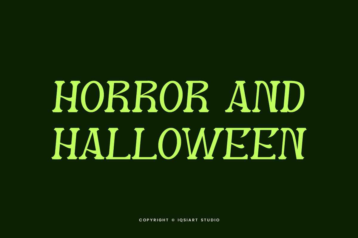 Wozem - Halloween Horror Font, a Serif Font by Iqsiart Studio (Photo 2 of 7)