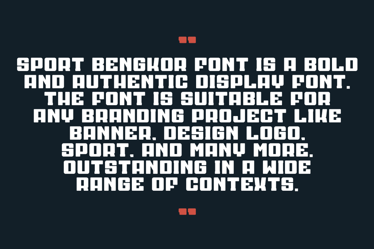 Sport Bengkor, a Sans Serif Font by QR Design Studio (Photo 4 of 7)