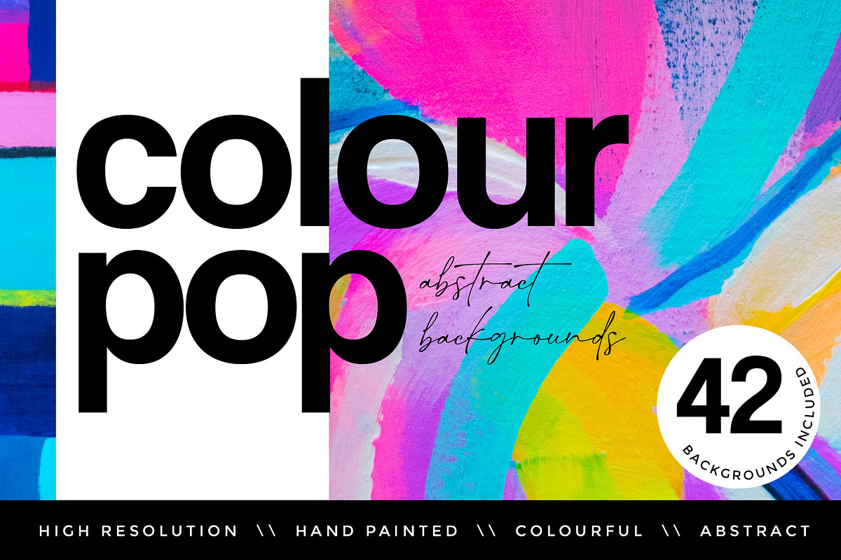 Colour POP Abstract Backgrounds, a Texture Graphic by Carla Fern Designs (Photo 1 of 11)