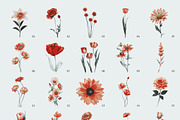 Crimson Bloom: Floral Design Kit, a Pattern Graphic by Megan Aili Designs (Thumbnail 9 of 12)