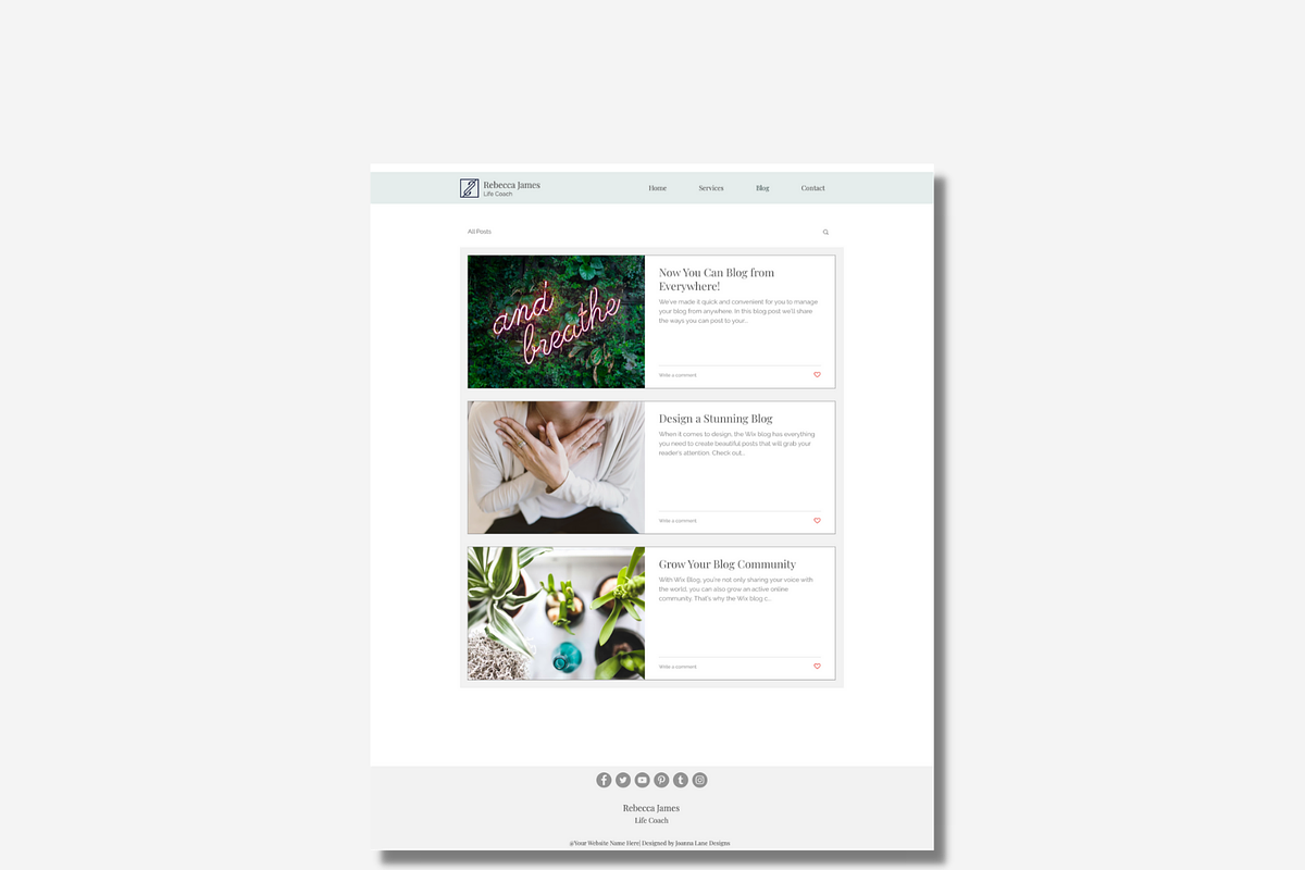 Wix Website Template | The Coach, a Websites & App Template by Joanna Lane Designs (Photo 5 of 5)
