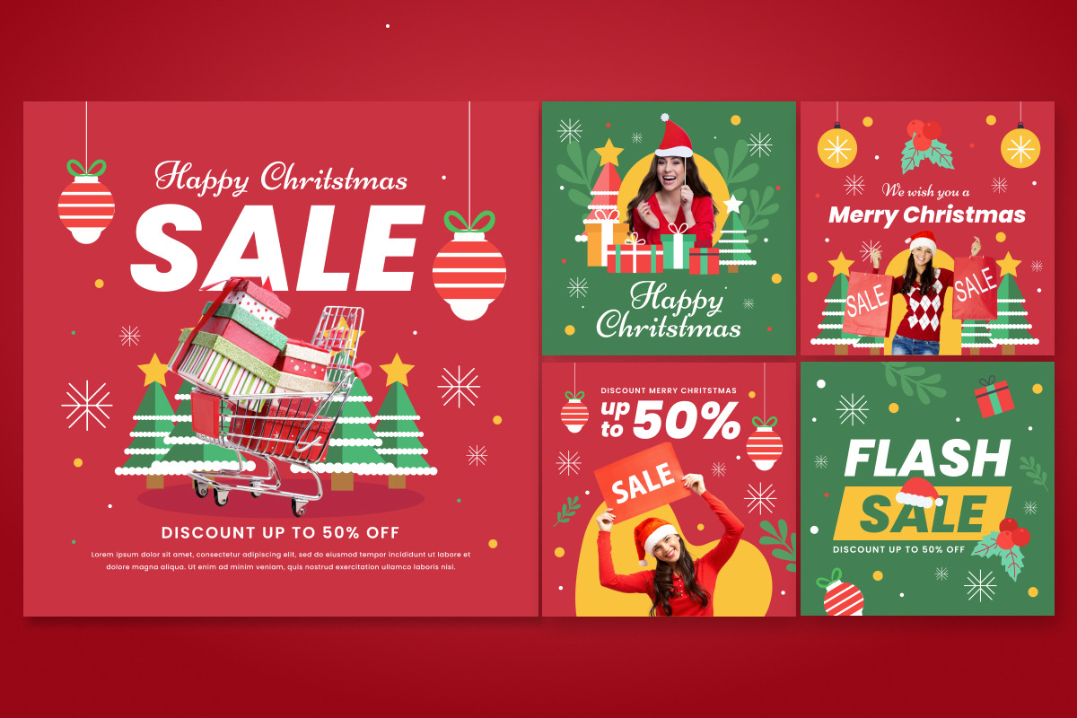 Social Media Merry Christmas V1, a Social Media Template by twinstd (Photo 2 of 2)