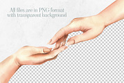 Hands and peonies watercolor clipart, a Person Illustration by NATASHA CHU (Thumbnail 3 of 21)