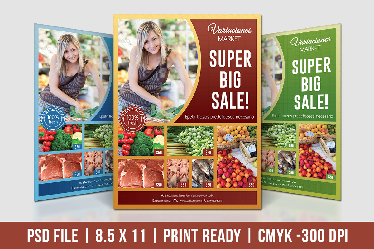 Supermarket Product Promotion Flyer, a Flyer Template by Dotnpix