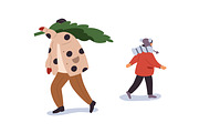 People walk on winter holidays set, a Person Illustration by Good Studio (Thumbnail 5 of 6)