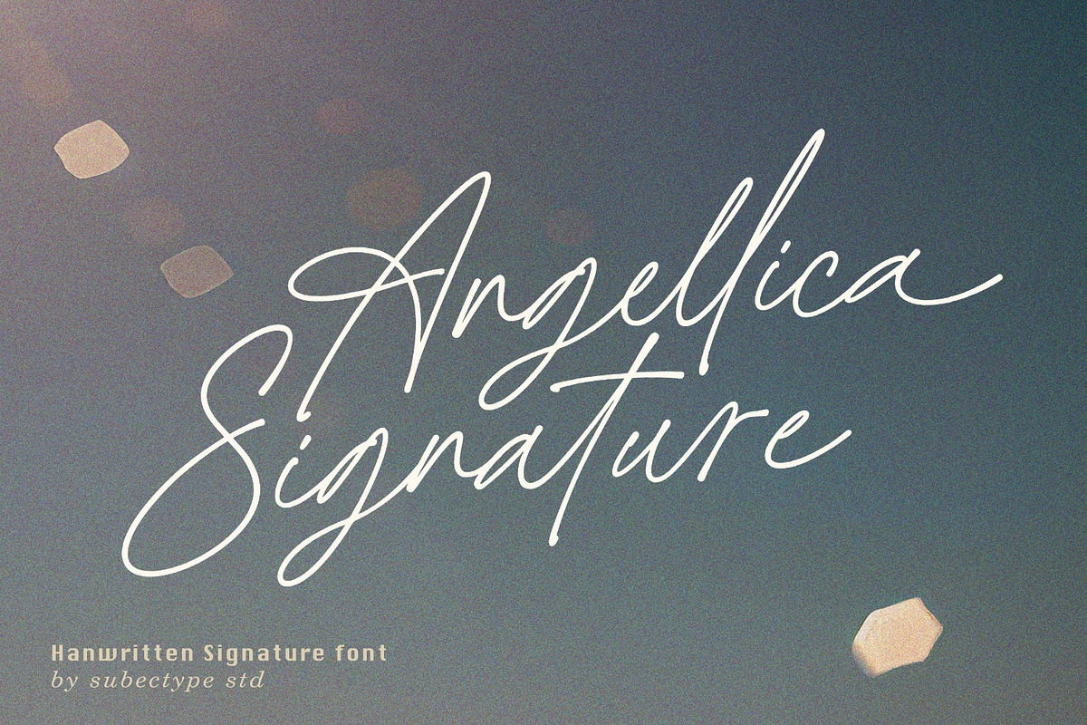 Angellica Signature - Script Font, a Script Font by Subectype Studio (Photo 1 of 9)