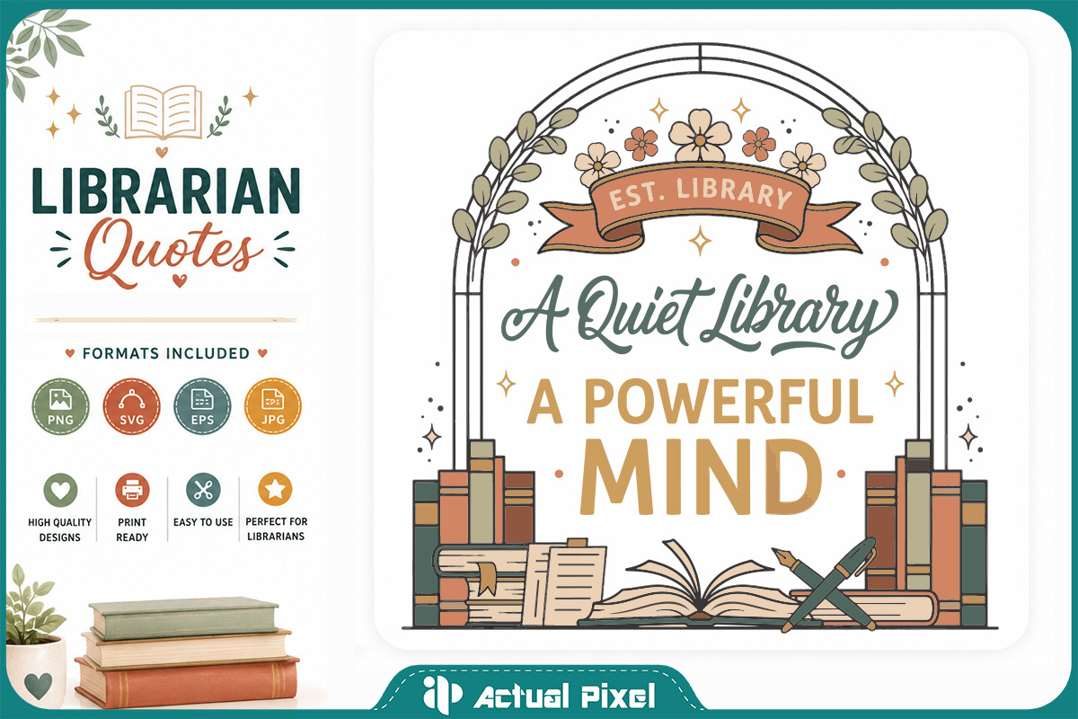 Librarian Quotes Bundle, an Object Graphic by Actual Pixel (Photo 2 of 20)