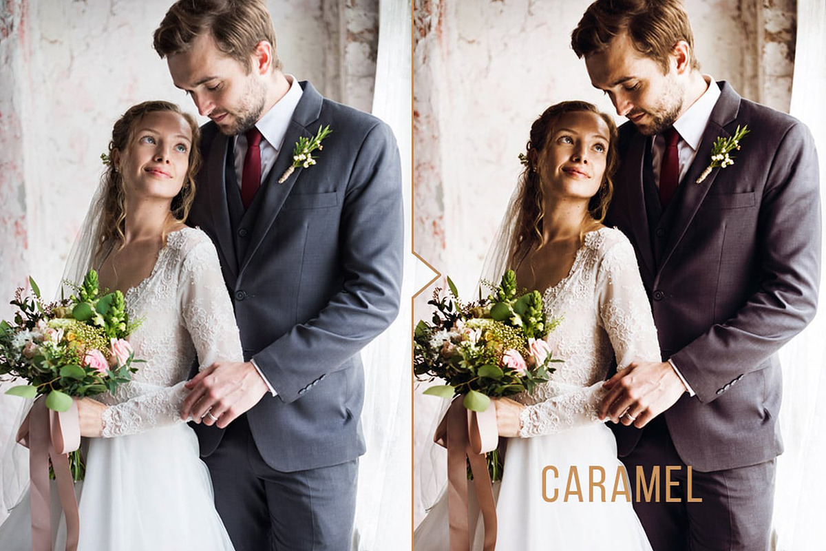 Caramel Wedding Photoshop Action, an Action Add-On by skybluecreative (Photo 4 of 8)