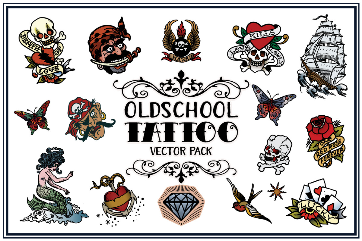 Tattoo Vector Pack, an Education Illustration by Vector Clash (Photo 3 of 6)