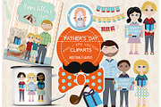 Father's day Clipart, an Illustration by Cute Little Workshop (Thumbnail 1 of 7)