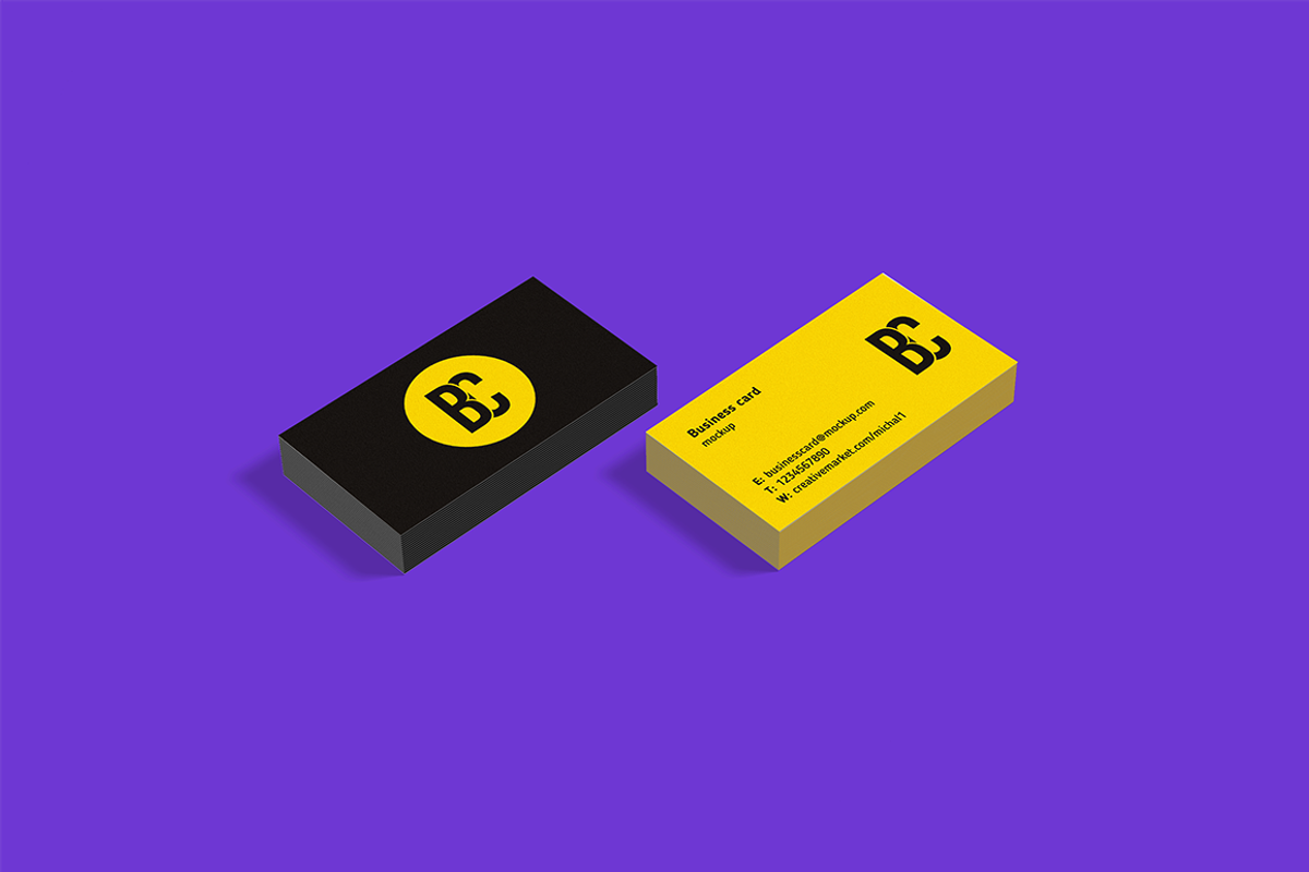 HR Unique business card mockup, a Print Template by Michał Pieczyński (Photo 2 of 9)