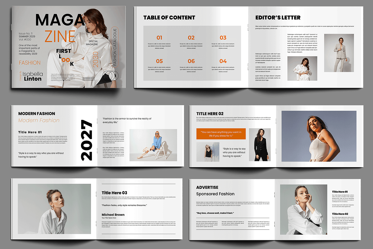Fashion Magazine Layout, a Magazine Template by MightyDesign (Photo 1 of 8)