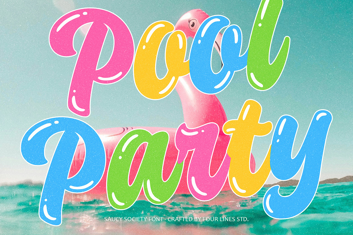 Saucy Society: A joyful font script, a Script Font by Four Lines Std. (Photo 7 of 10)