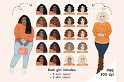 Sweater Weather Girls Clipart, an Illustration by GlamArtZhanna (Thumbnail 3 of 4)