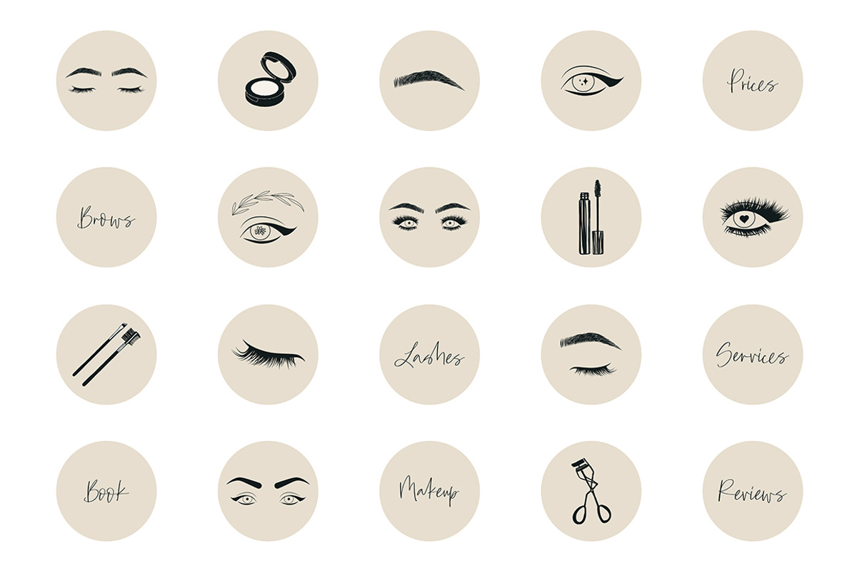 Lashes And Brows Highlight Icons, an Icon by mayrum (Photo 2 of 3)