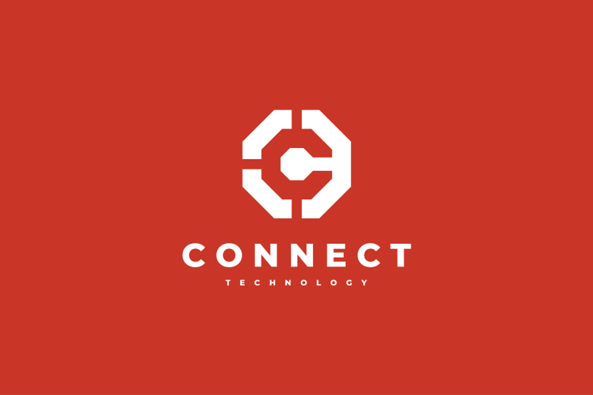 Connect Letter C Octagon Logo Design preview 2