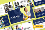 CLEANED - Cleaning Services Slides, a Presentation Template by rgbryand (Thumbnail 1 of 9)