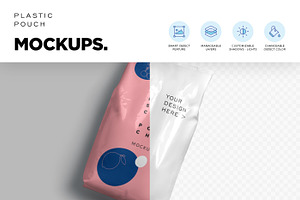 Plastic Packaging Pouch Mockups