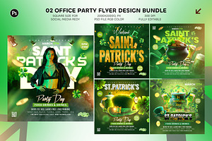 5 ST Patrick’s Flyer Design Bundle, a Graphic by Shajib Shikder