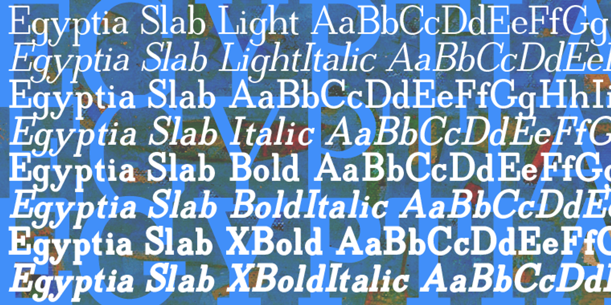 Egyptia Round, a Slab Serif Font by Wiescher-Design