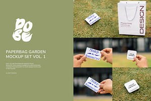 Paperbag Garden Mockup Set Vol 1, a Packaging Mockup by DOBE Studio