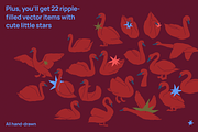 Hand-Drawn Swan Vector Bundle, an Animal Illustration by My.Ordinarty (Thumbnail 4 of 13)