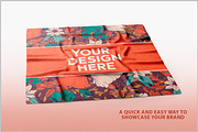 Square Scarf Mockup PSD, an Advertising Mockup by Bruno's Shop (Thumbnail 2 of 4)