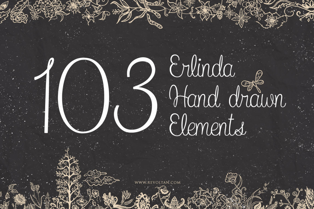 103 Erlinda Hand Drawn Elements, a Decorative Illustration by Revoltan Studios (Photo 1 of 2)