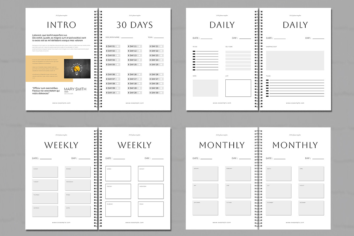 Planner Template Layout, a Stationery Template by MightyDesign (Photo 3 of 7)