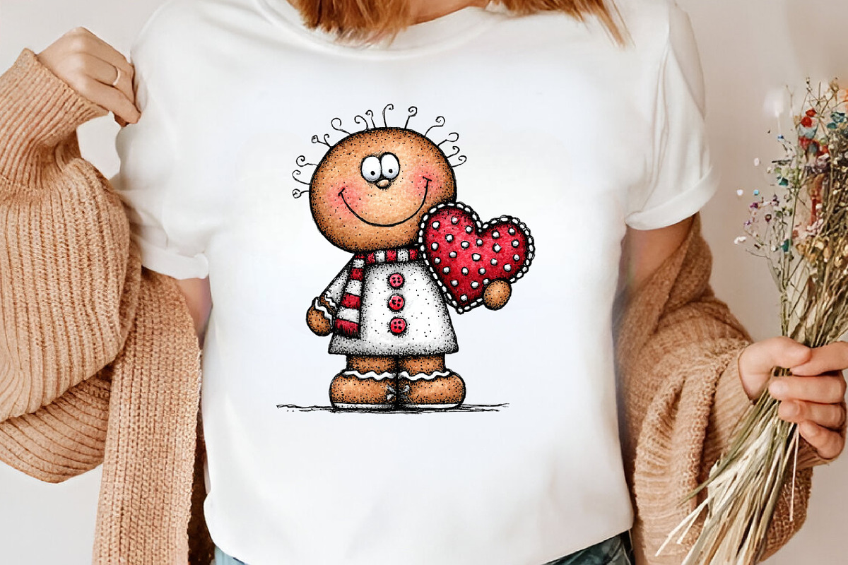 Whimsical Gingerbread Man Clipart, an Illustration by Canvas Craft (Photo 7 of 7)