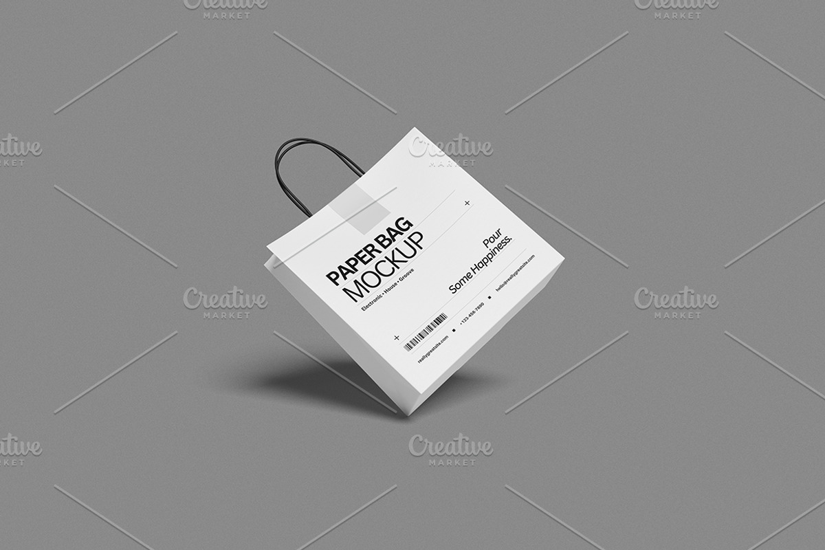 Minimal Paper Bag Mockup, a Packaging Mockup by Gatamotion (Photo 3 of 5)