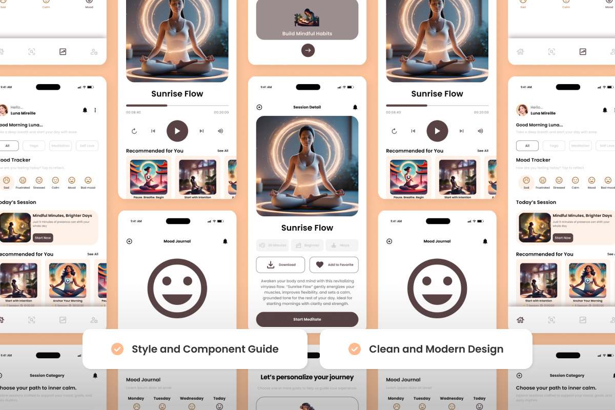 Serivana - Yoga App Design Template, an App Template by productype1 (Photo 3 of 5)