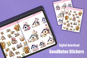 Spring GoodNotes stickers set