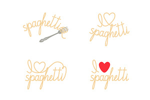 Spaghetti noodles with letters, a Food Illustration by Stock-Smart-Start