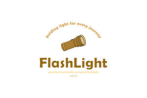 illustration flashlight logo templat, a Branding & Logo Template by Pyruos ID