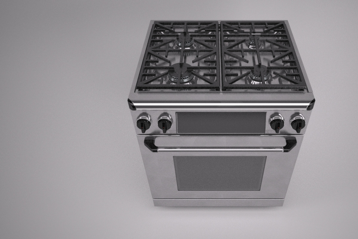 30 inch gas range cooker, a Furniture 3D Model by kjpargeterimages (Photo 1 of 15)