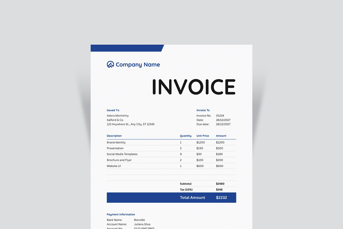 Invoice Template | Canva preview 2