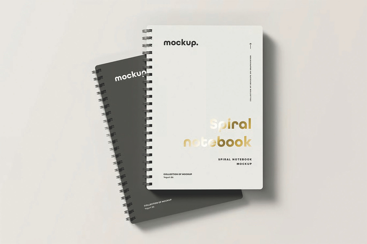 Spiral Notebook Mockup, a Books & Magazine Mockup by DesignRushMarket (Photo 2 of 2)