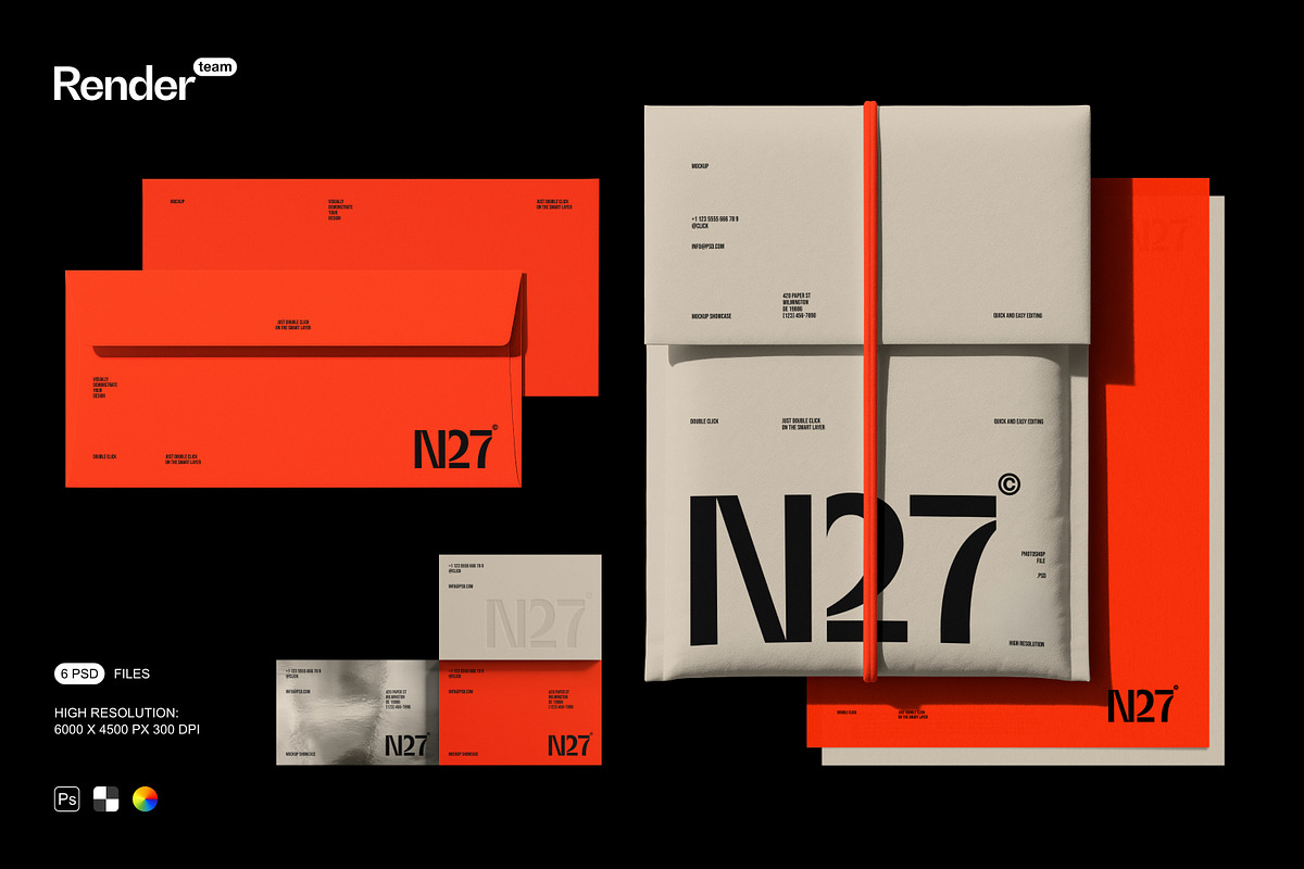 Brand Identity Mockup Set, a Packaging Mockup by Renderteam (Photo 1 of 14)