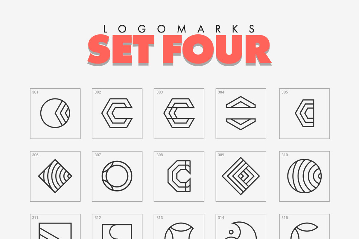 Minimal Geometric Logo Marks, a Branding & Logo Template by Warna Works (Photo 7 of 10)