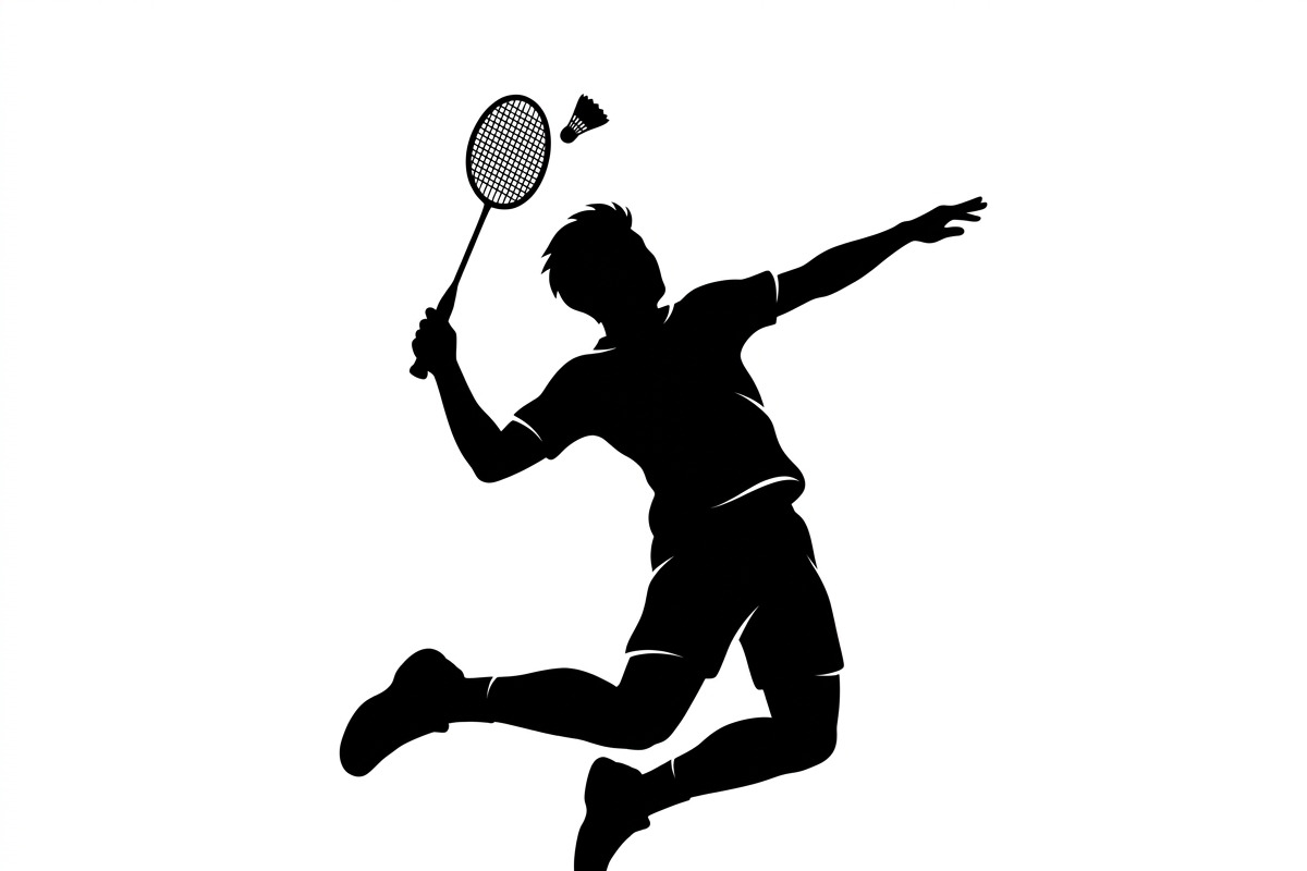 60 Badminton Player Smash Silhouette, a Person Illustration by Amazin_art (Photo 24 of 37)