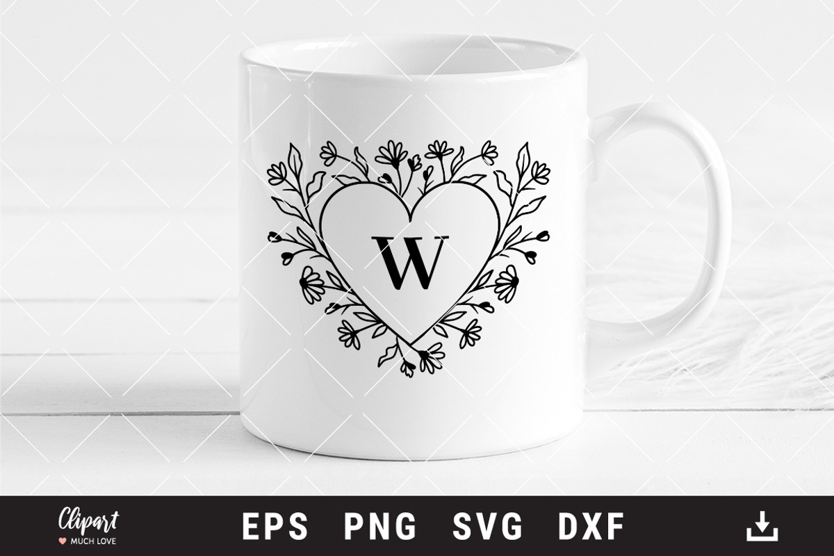 Flower Heart Frame SVG Cut Files, an Object Graphic by ClipartMuchLove (Photo 4 of 5)