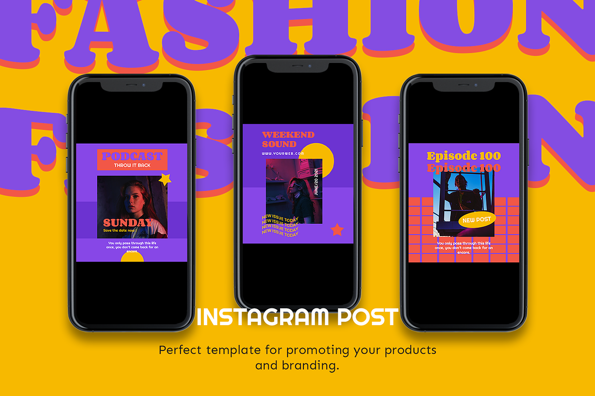 Justinea Instagram Template, a Social Media Template by Creatchees.std (Photo 2 of 5)
