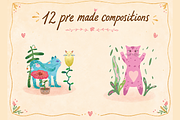 Whimsical Easter Animals PNG Set, an Animal Illustration by FaliushViktoriaArtist (Thumbnail 7 of 11)