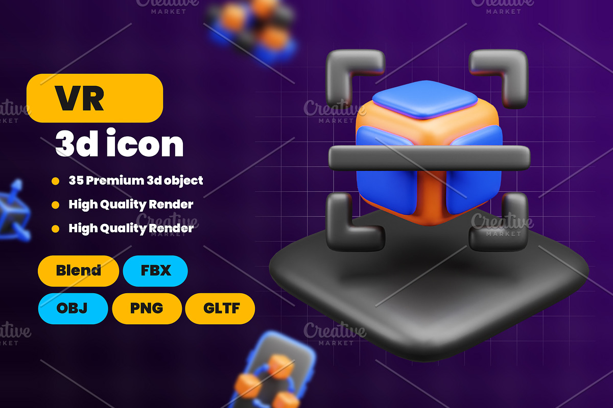 VR 3d Icon Pack, an Object 3D Model by Ui Stock (Photo 2 of 6)