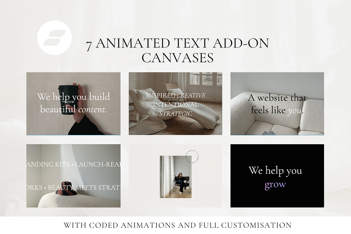 Animated Text – Showit Canvas Add-On, a Websites & App Template by Elska Studiø (Photo 1 of 4)
