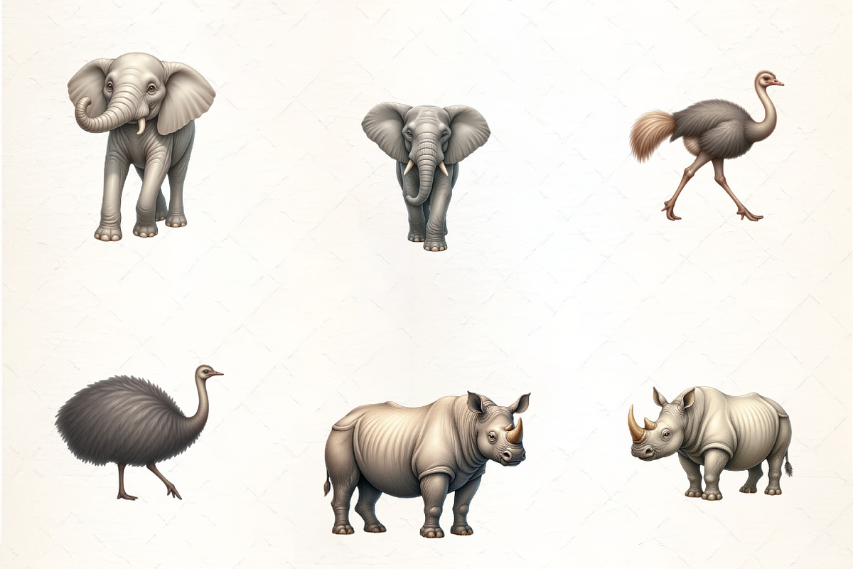 Wild Animals of Africa Clipart, an Illustration by CrexoraLab (Photo 3 of 5)