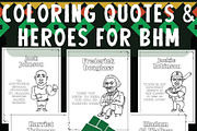Coloring Quotes & Heroes for Black, an Education Illustration by Sourcedigi (Thumbnail 1 of 5)